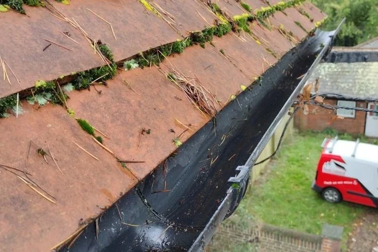 after gutter cleaning photo