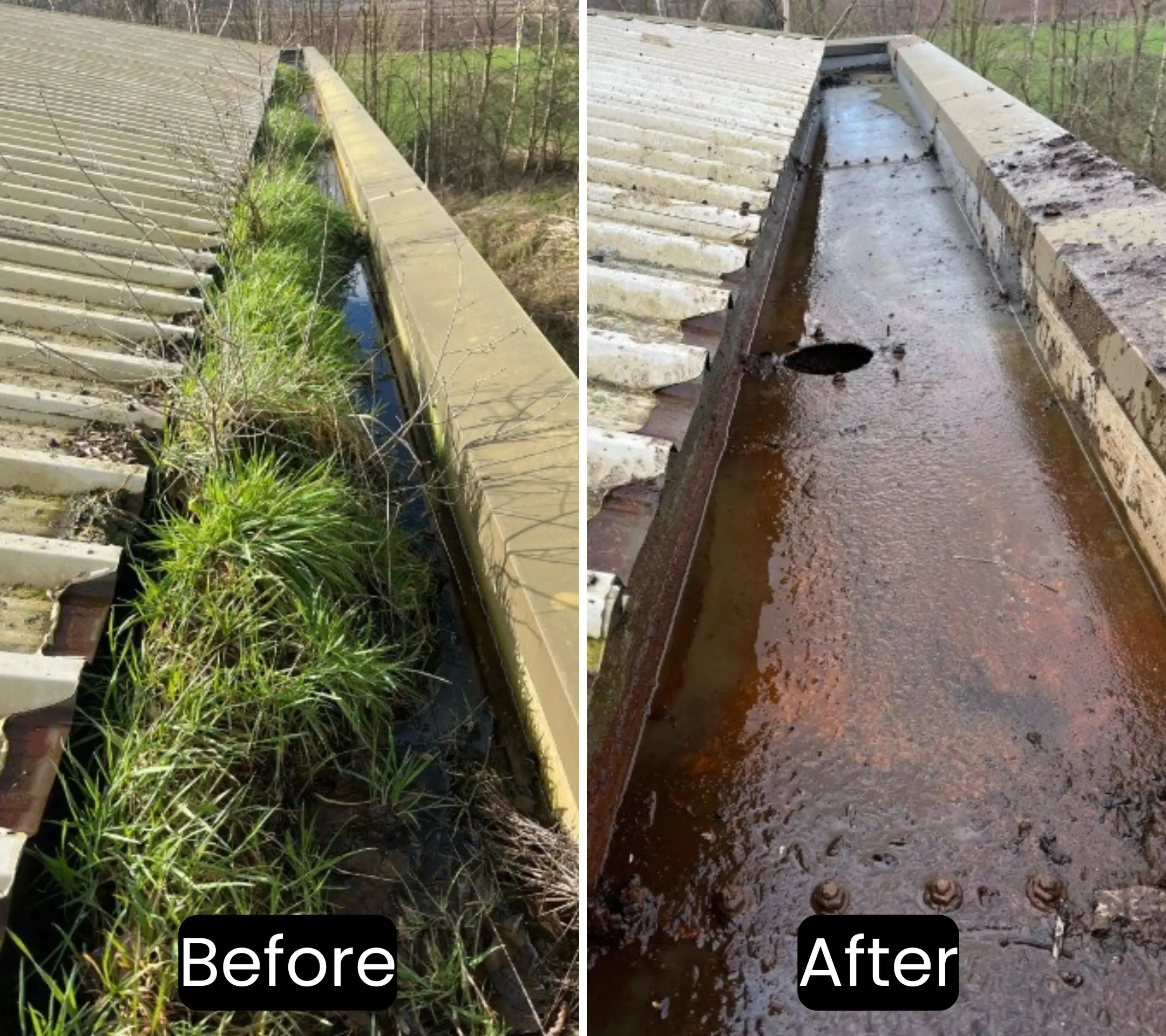 Commercial gutter cleaning in Exeter